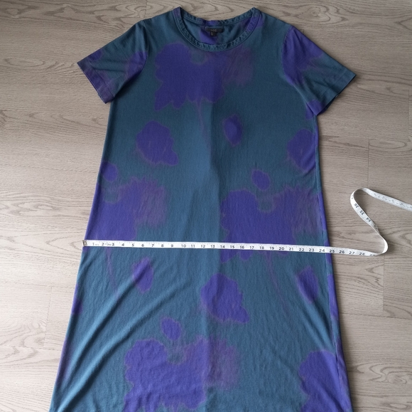 COS Drawstring Organic Cotton T-Shirt Midi Dress Blue L - Picture 11 of 15